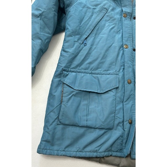Vintage Columbia Hooded Trench Coat Insulated Thinsulate Size Large‎ Teal Winter - Picture 3 of 14
